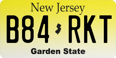 NJ license plate B84RKT