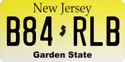 NJ license plate B84RLB