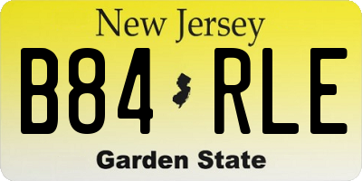 NJ license plate B84RLE