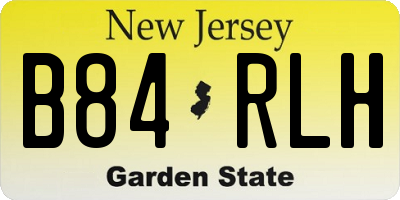 NJ license plate B84RLH