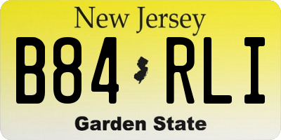NJ license plate B84RLI