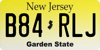 NJ license plate B84RLJ