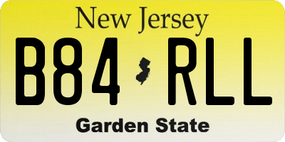 NJ license plate B84RLL