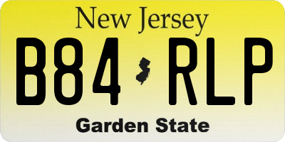 NJ license plate B84RLP