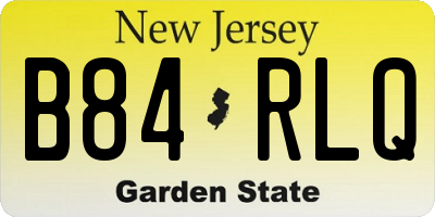NJ license plate B84RLQ