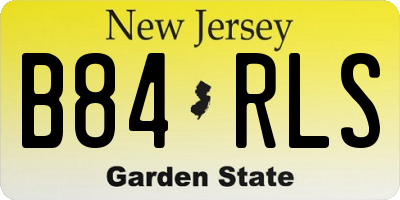 NJ license plate B84RLS