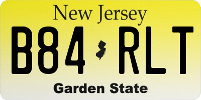 NJ license plate B84RLT