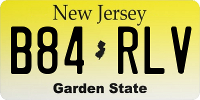 NJ license plate B84RLV