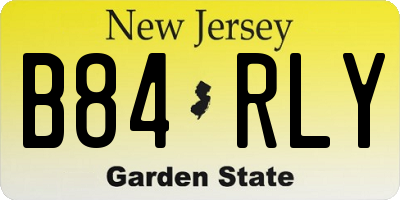 NJ license plate B84RLY