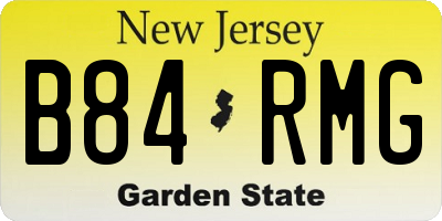 NJ license plate B84RMG