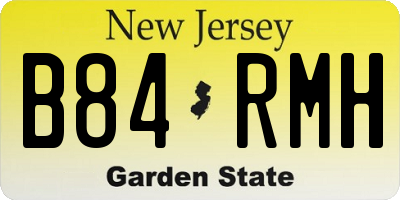 NJ license plate B84RMH
