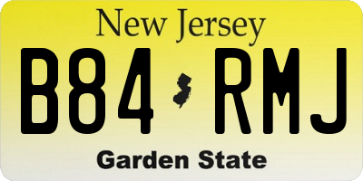 NJ license plate B84RMJ