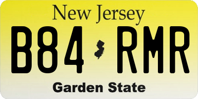 NJ license plate B84RMR
