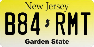 NJ license plate B84RMT
