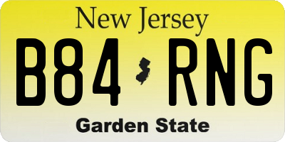 NJ license plate B84RNG