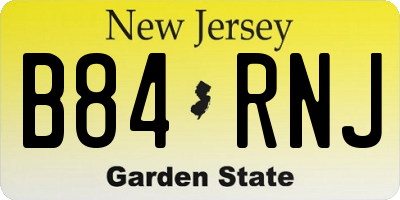 NJ license plate B84RNJ
