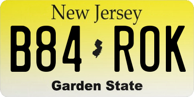 NJ license plate B84ROK