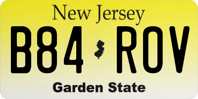 NJ license plate B84ROV