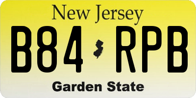 NJ license plate B84RPB