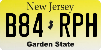 NJ license plate B84RPH
