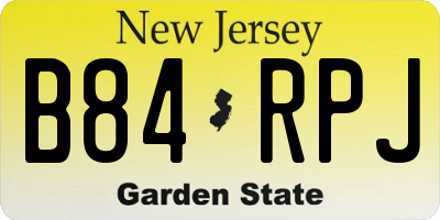 NJ license plate B84RPJ