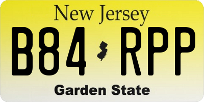 NJ license plate B84RPP