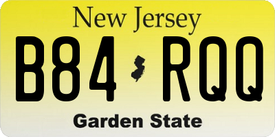 NJ license plate B84RQQ