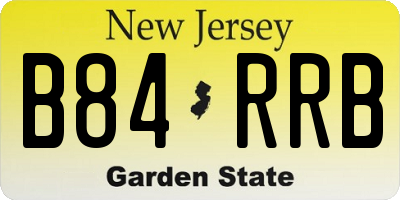 NJ license plate B84RRB