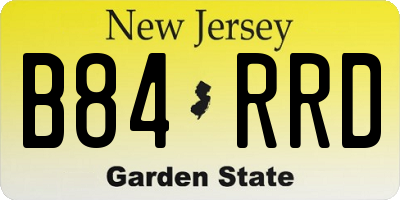 NJ license plate B84RRD