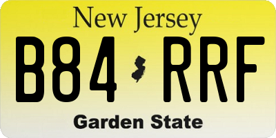 NJ license plate B84RRF