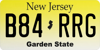 NJ license plate B84RRG