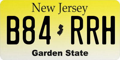 NJ license plate B84RRH