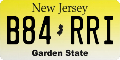 NJ license plate B84RRI