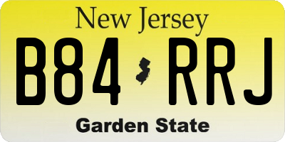 NJ license plate B84RRJ