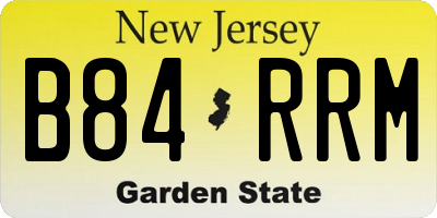 NJ license plate B84RRM