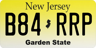 NJ license plate B84RRP
