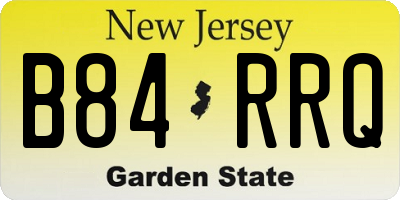NJ license plate B84RRQ