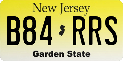 NJ license plate B84RRS