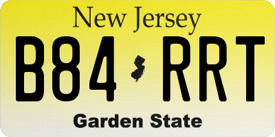 NJ license plate B84RRT