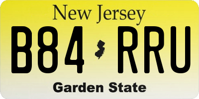 NJ license plate B84RRU