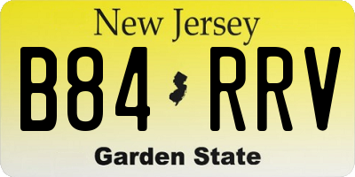 NJ license plate B84RRV