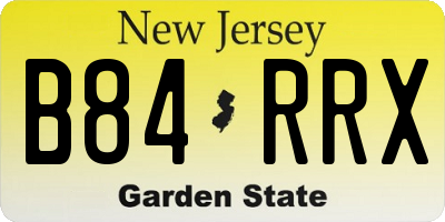 NJ license plate B84RRX