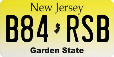 NJ license plate B84RSB