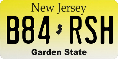 NJ license plate B84RSH