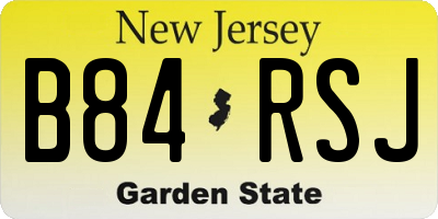 NJ license plate B84RSJ