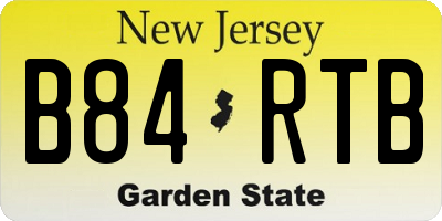 NJ license plate B84RTB