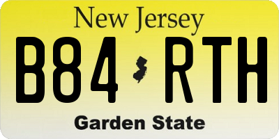 NJ license plate B84RTH