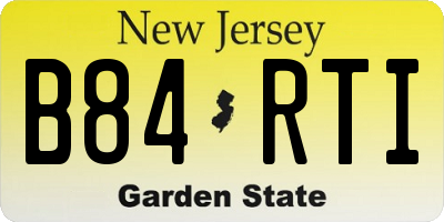 NJ license plate B84RTI