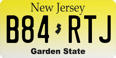 NJ license plate B84RTJ