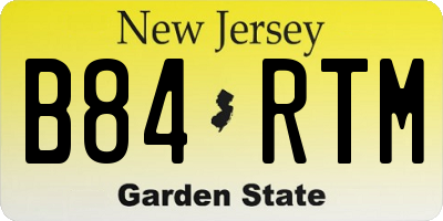 NJ license plate B84RTM
